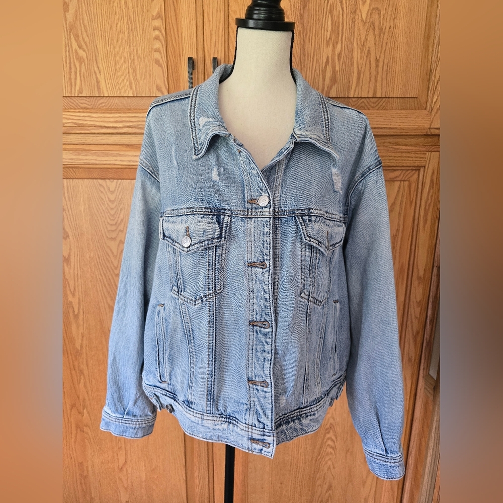 Maurices Distressed Denim Jacket